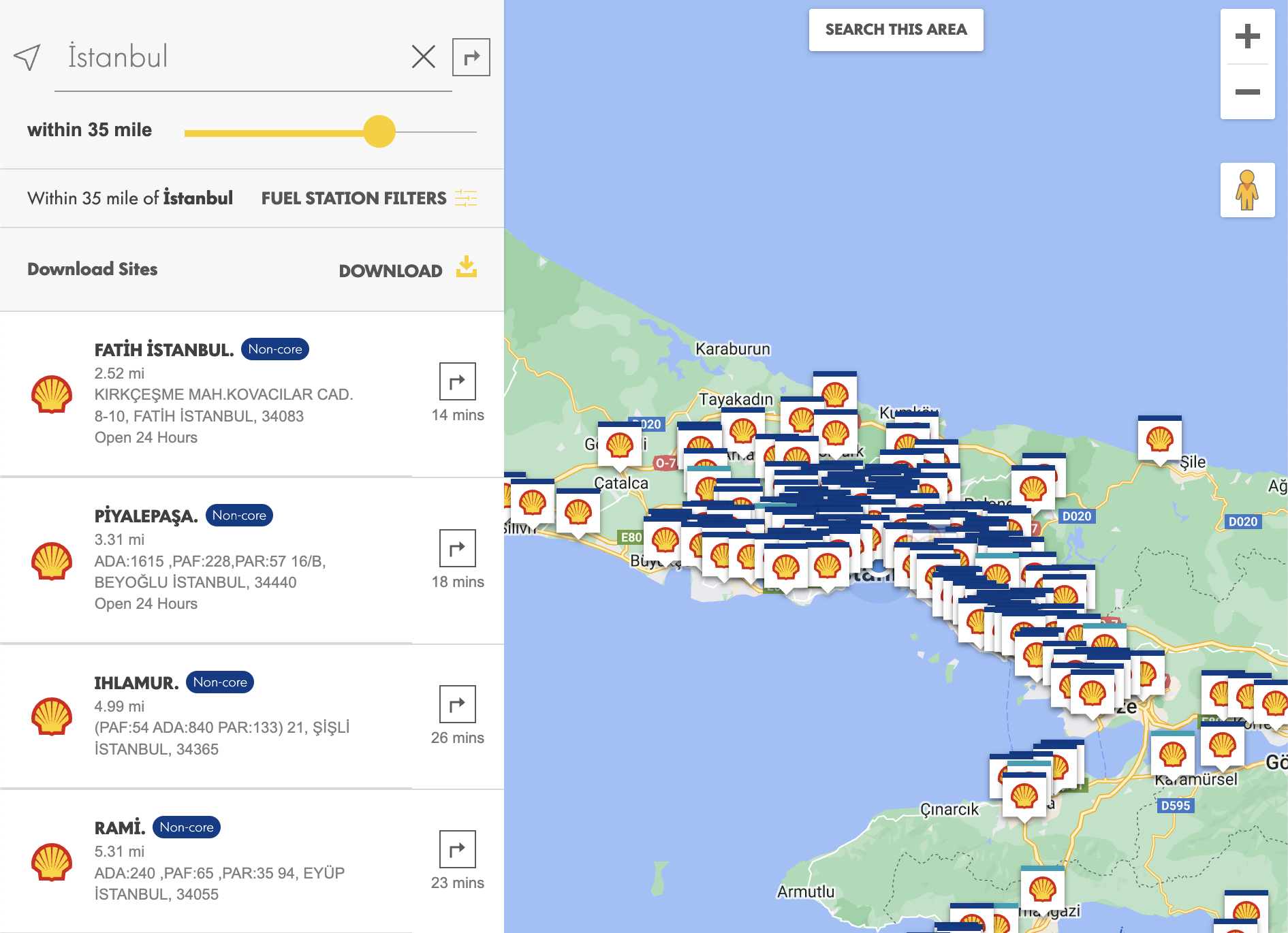 Shell station locator